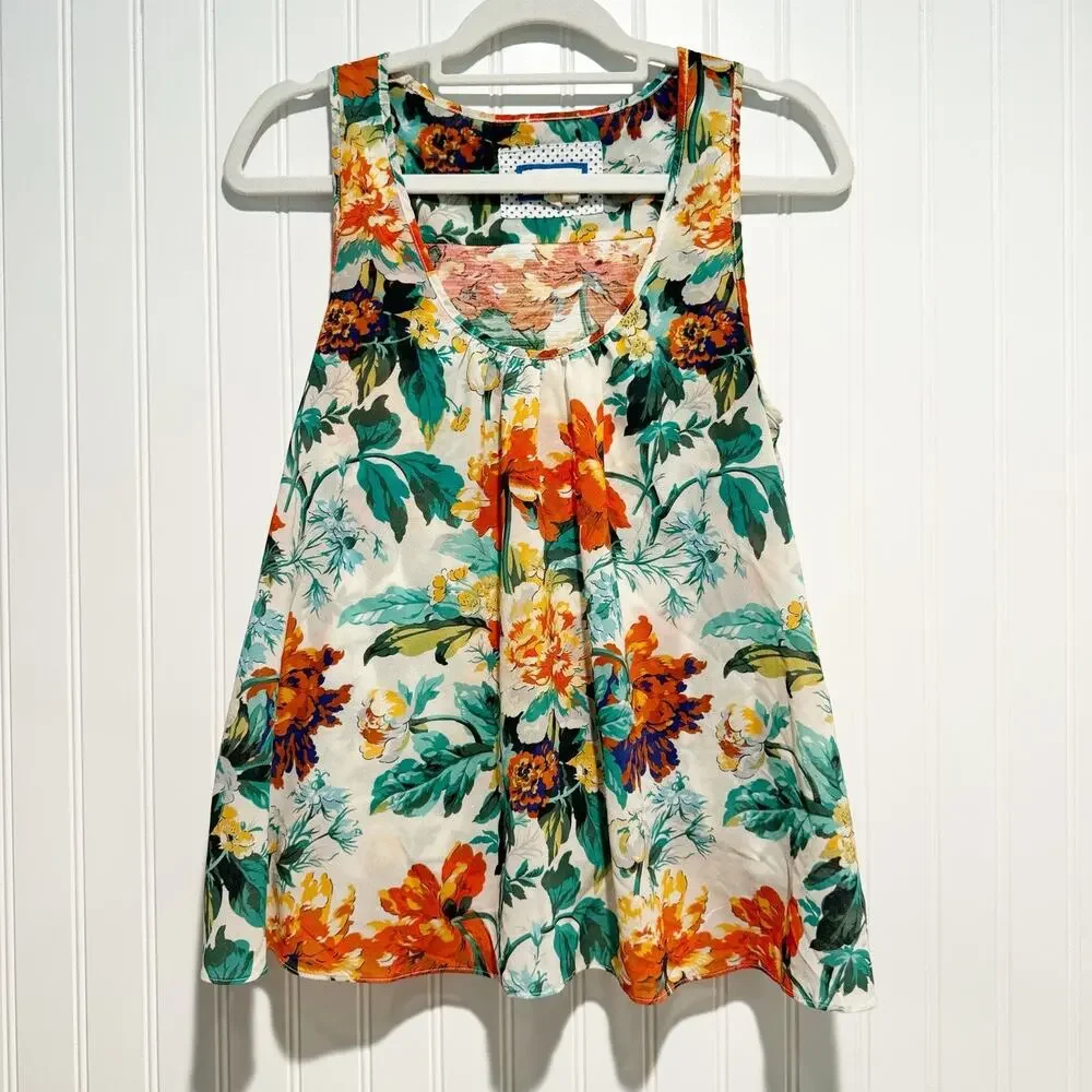 Anthropologie Meadow Rue Floral Sleeveless Top Size Small